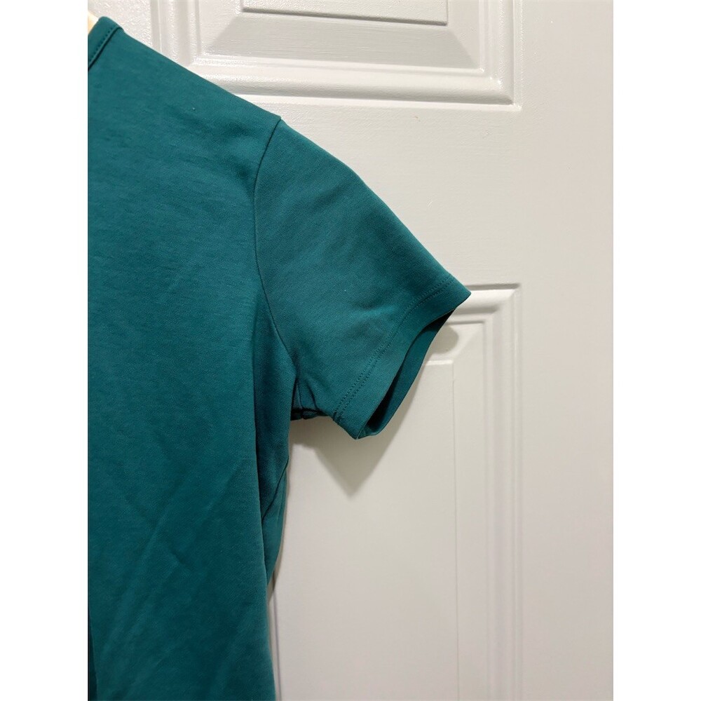L.L.Bean T-Shirt Womens XS Petite Teal Green Crew Neck Short Sleeve Casual - Picture 3 of 6